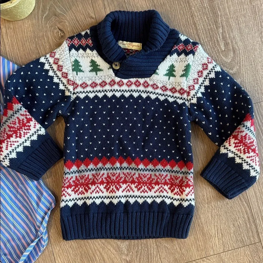 ((2 PIECE)) RALPH LAUREN AND SWEET MAGNOLIA 100% COTTON TODDLER BOY BUNDLE SZ 3T